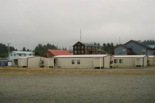 Buildings on the Quileute Reservation in La Push, WA.