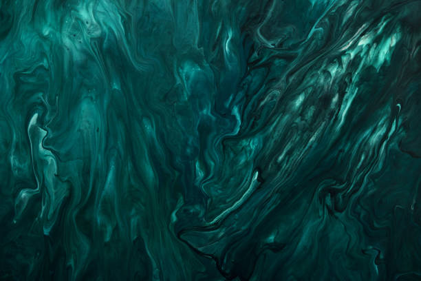 istock Fluid Art. Liquid Velvet Jade green abstract drips and wave. Marble effect background or texture 1370800284