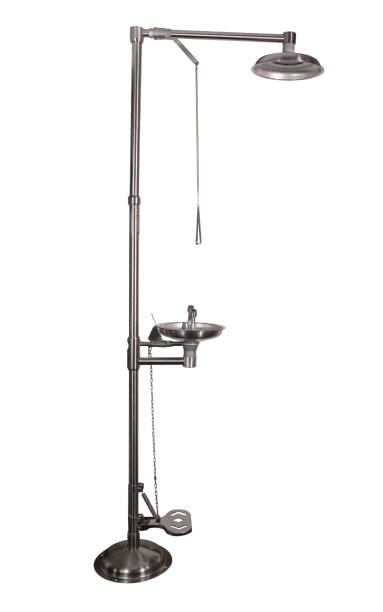 istock Emergency shower photo with white background 1370806577
