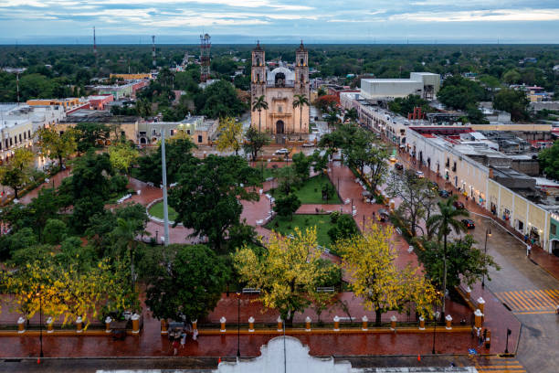 istock Cathedral of San Gervasio - Valladolid, Mexico 1370815805