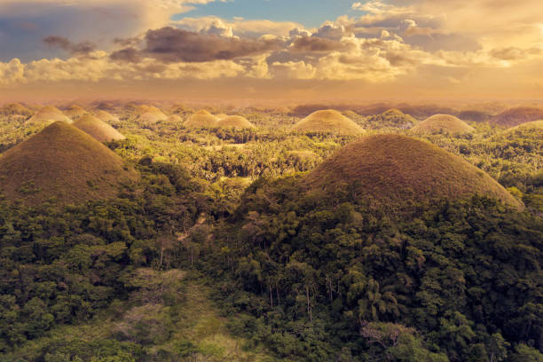 100 Mysteries and Facts About Chocolate Mountain 33 dramatic afternoon aerial of chocolate hills in bohol