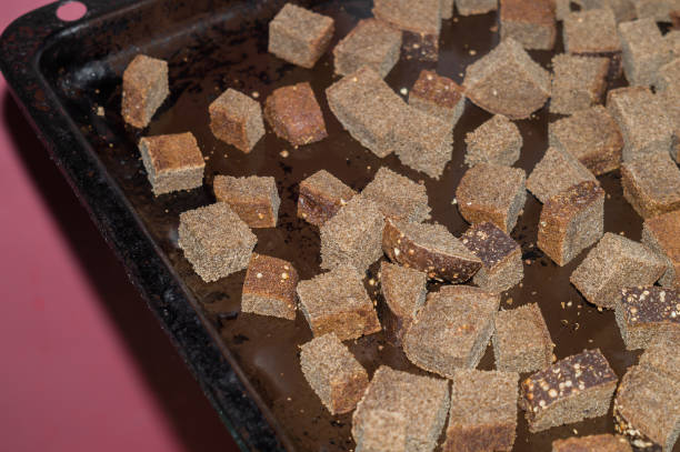 istock Drying rusk in an electric dryer. Dehydration of white and brown bread crackers. Selective focus 1370822569