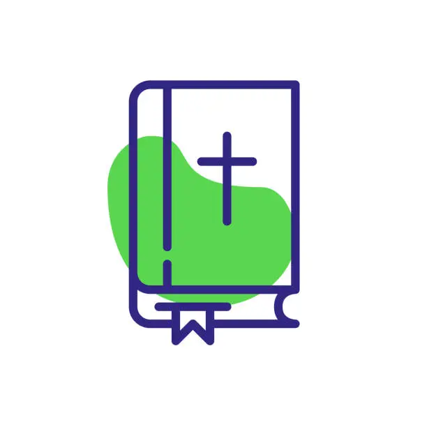 Vector illustration of Bible icon. Pixel perfect, editable stroke color icon