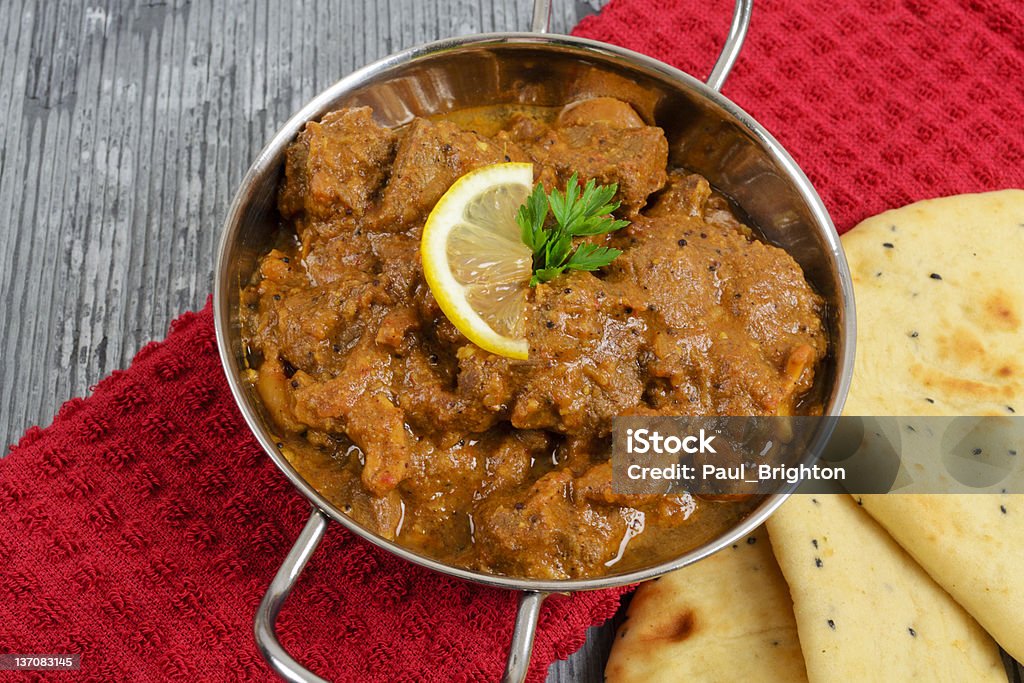 Caril & Naan - Royalty-free Karahi Foto de stock