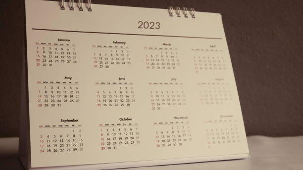 istock Page calendar 2023 in  planning concept. 1370841629