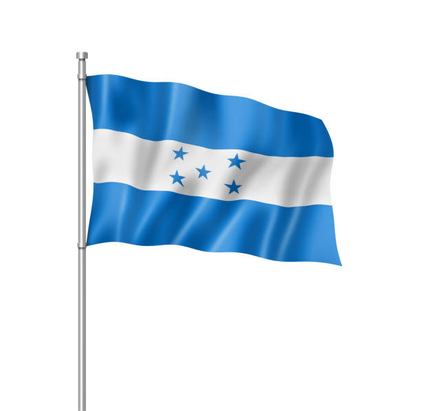 istock Honduras flag isolated on white 1370843490
