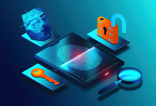 Identity and Access Management - IAM and IdAM - Processes and Technologies for Ensuring Appropriate Access to Technology Resources - Identification and Authentication to Provide Access to Applications and Systems or Networks - 3D Illustration