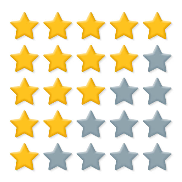 istock 5 star rating icon set. 3d stars for rate, review, ranking, customer feedback. Best choice concept. Vector illustration. 1370855273