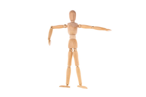 istock wooden man spread his arms isolated on white background 1370857582