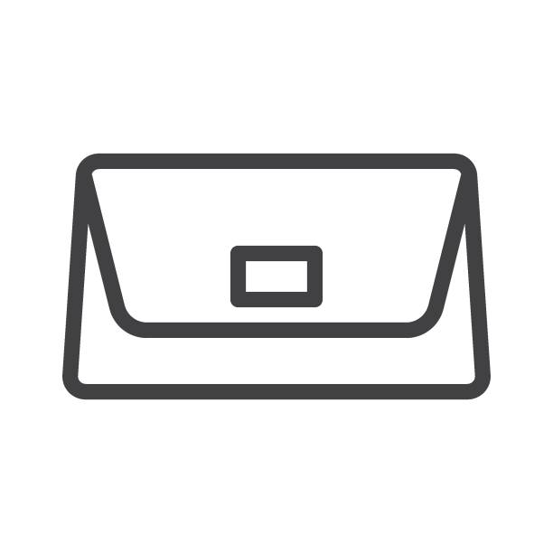 Purse handbag line icon Purse handbag line icon. linear style sign for mobile concept and web design. Women handbag outline vector icon. Symbol, logo illustration. Vector graphics clutch bag stock illustrations
