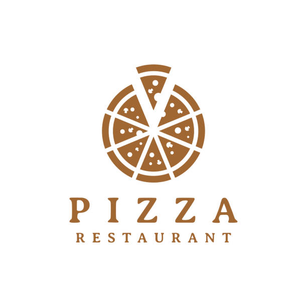 pizza slice logo design delicious italian pizza slice logo design pics for pizza pizza logo stock illustrations