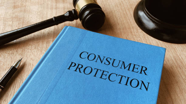 istock Consumer protection and gavel on a table. Law concept 1370871142