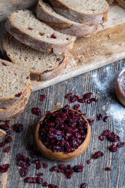 istock fresh cut bread made of flour and dried cranberries 1370873203
