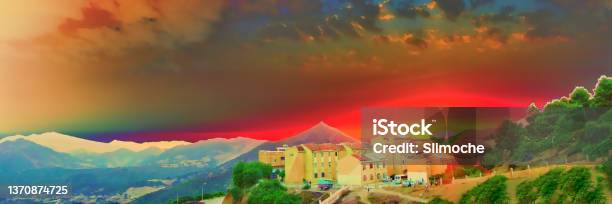 Colorful Sunset At Tissemsilt Algeria Stock Photo - Download Image Now - Cool Attitude, Photography, Building Exterior
