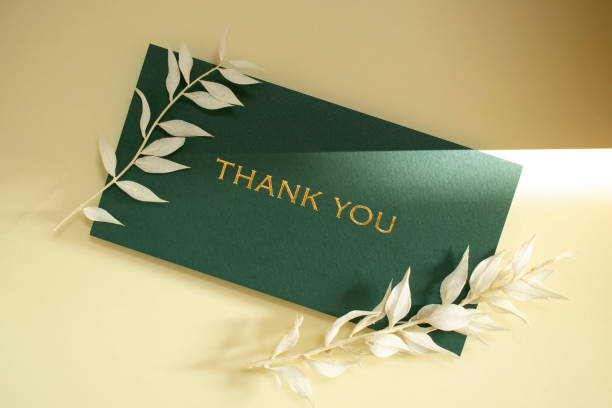 istock Light and thank you card 1370874949