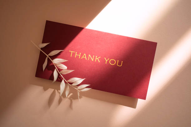 istock Light and thank you card 1370874959