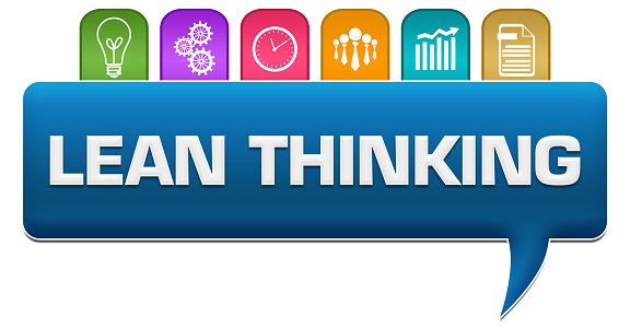 Think Lean Color Code Lean Thinking Blue Colorful Comment With Symbols On Top Stock ...