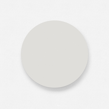 Empty Circle canvas on the wall (Clipping path included)