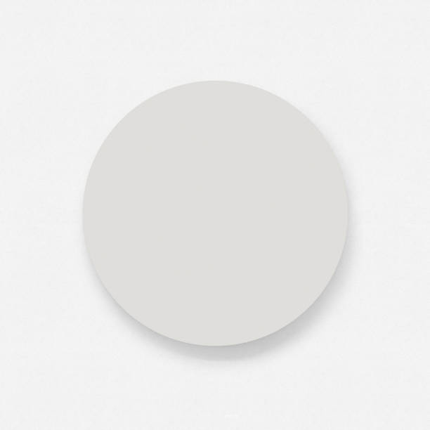 Empty Circle canvas on the wall stock photo