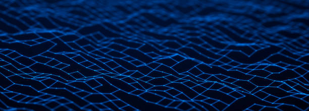 istock Digital technology background. Network connection dots and lines. Futuristic background for presentation design. 3d 1370884790