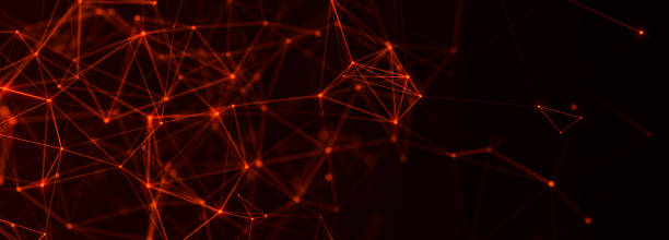 istock Abstract polygonal space with connecting dots and lines. Dark background. Connection structure. 3d Widescreen 1370884795