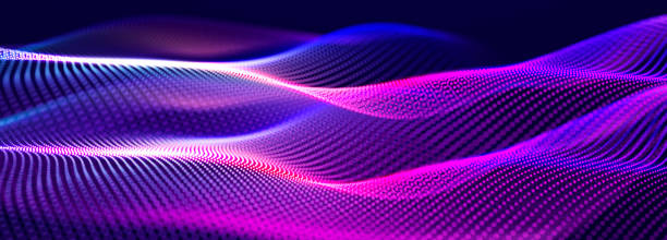 istock Digital technology background. Dynamic wave of glowing points. Futuristic background for presentation design. 3d 1370884919
