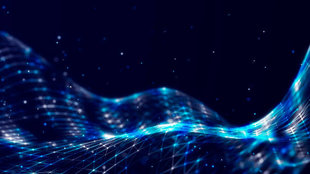 istock Digital technology background. Network connection dots and lines. Futuristic background for presentation design. 3d 1370884953