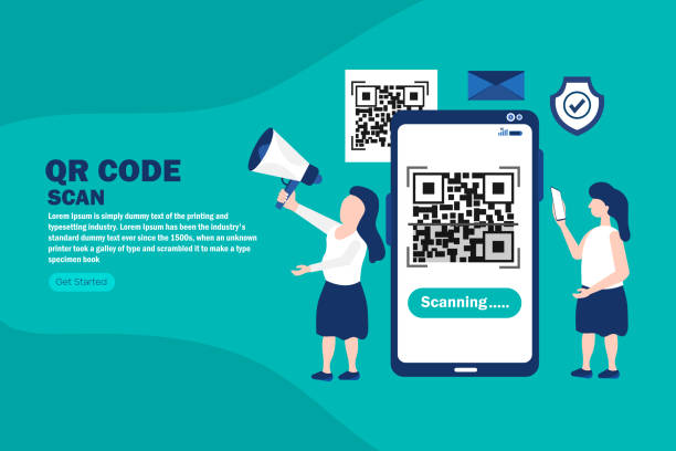 Scanning Color Code Poster Scanning Qr Code Poster Illustrations, Royalty-Free Vector Graphics ...