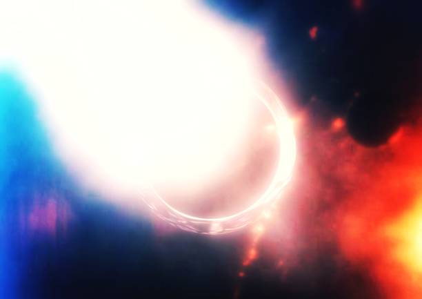 Illustration of a ring of light that shines in outer space