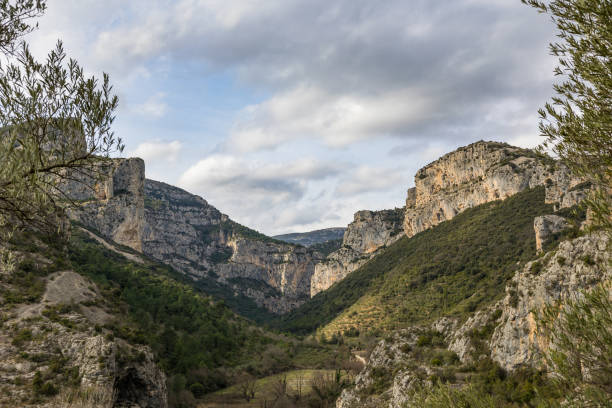 istock View of the Cirque de l'Infernet on a cloudy winter day (Occitanie, France) 1370893101