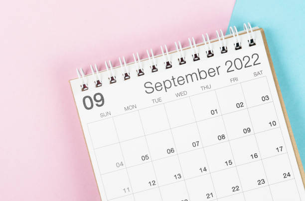 istock September 2022 desk calendar on beautiful background. 1370894238