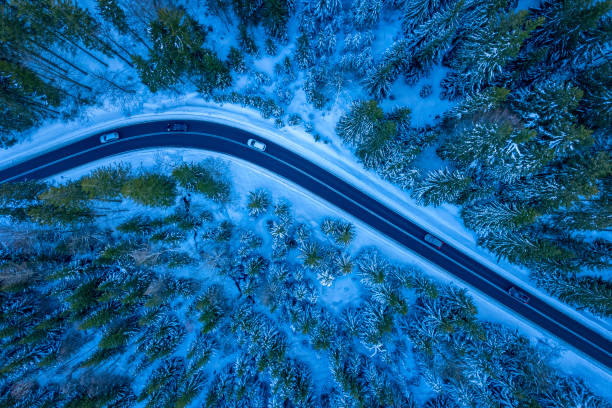 istock winter in the mountains (aerial view) 1370901398
