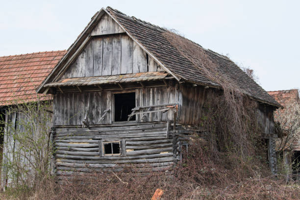 istock Traditional old wooden house. 1370906562