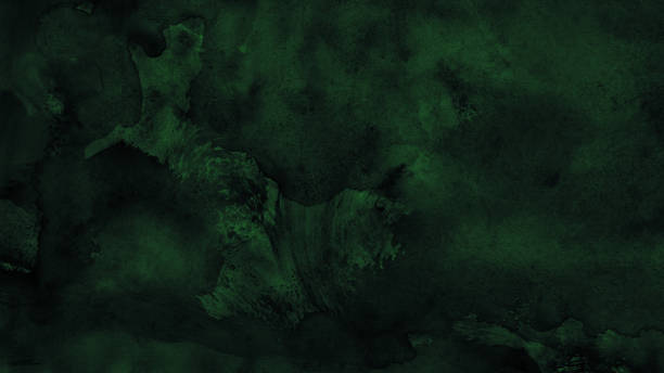 istock Black green watercolor. Abstract. Dark art background with space for design. 1370907912