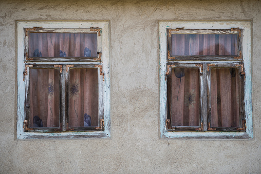 Middle Age Window Rustic Style Aged Window Stock Photo - Download Image Now - Abandoned ...