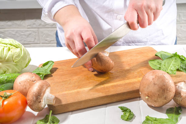 istock Close-up of cutting vegetables 1370908445