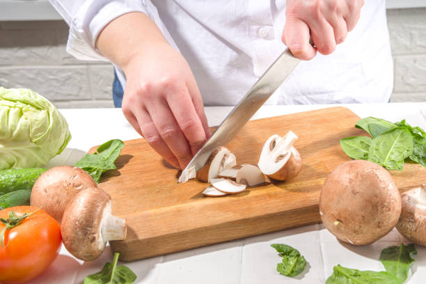 istock Close-up of cutting vegetables 1370908447