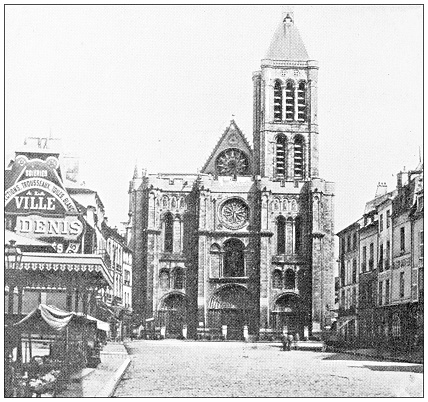 Antique travel photographs of Paris and France: Saint Denis