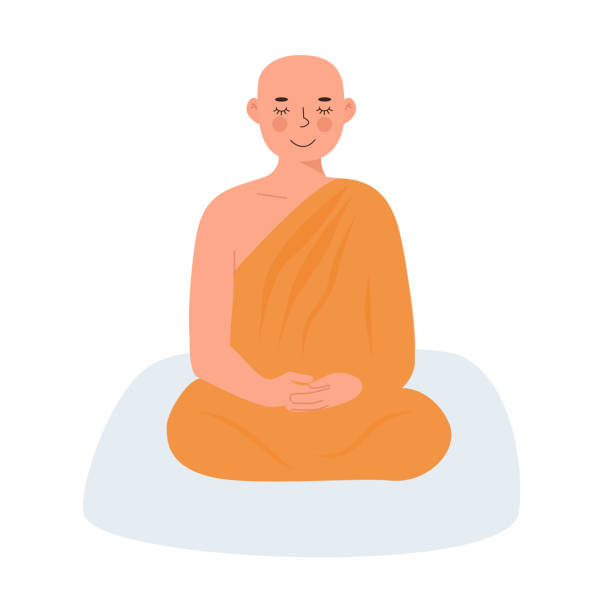 Cartoon Thai Monk Sitting Peacefully In Meditation Illustrations, Royalty-Free Vector Graphics & Clip Art - iStock Cartoon Thai Monk Sitting Peacefully In Meditation Illustrations, Royalty-Free Vector Graphics & Clip Art - iStock