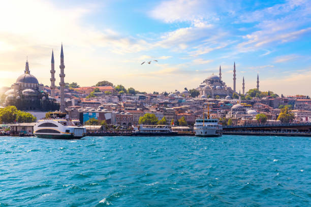 istock Famous Rustem Pasha Mosque and Suleymaniye Mosque, Bosphorus, Istanbul 1370918407