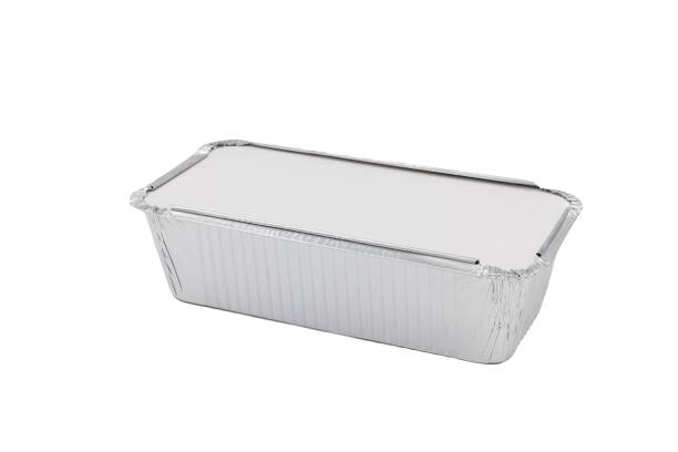 istock Foil bowl with lid on white background 1370918447