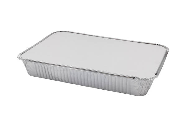 istock Flat bowl of foil on a white background 1370918469