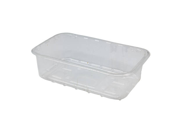 istock Transparent plastic, disposable container for salad on a white background 1370918733