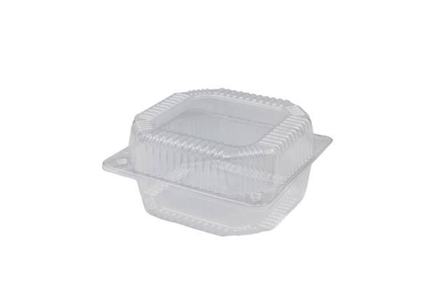 istock Transparent, plastic packaging for salad on a white background 1370918790