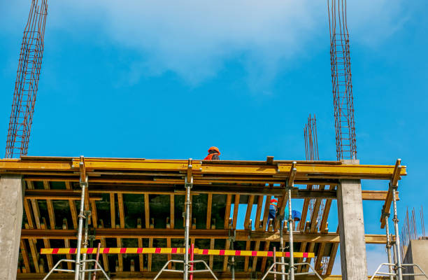 istock Preparation of reinforcement for concreting reinforced concrete beam structures 1370919689