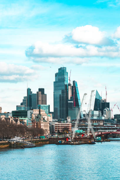istock Skyscrapers and construction site in London 1370921385