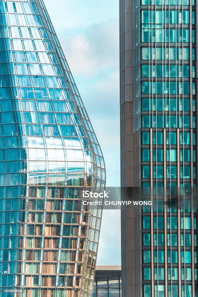 Modern office building detail, London Architecture Stock Photo