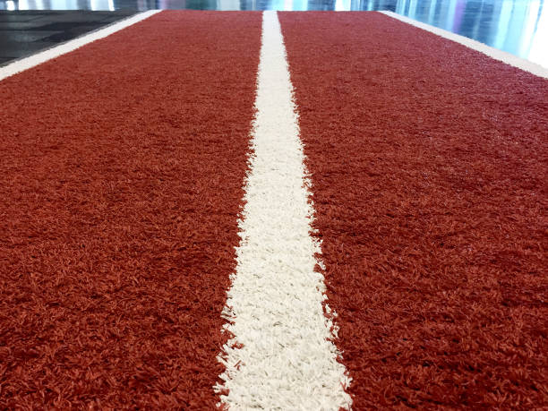 Training area running tracks at the gym and rubber flooring, fitness center