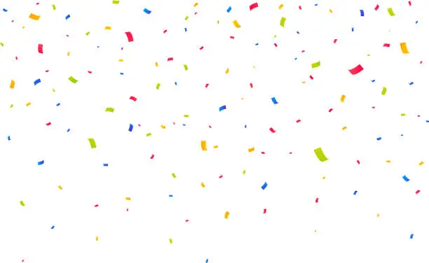 Vector illustration of Confetti background. Party confetti pieces