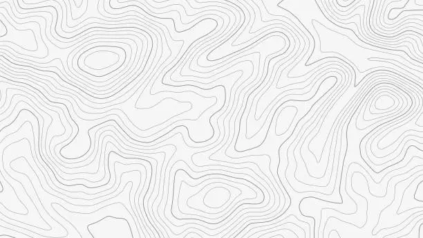 Vector illustration of Stylized topographic elevation map